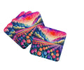 Colorful Hyacinths Foam Coasters Set of 4 Cup Coasters for Indoor Outdoor, Tabletop Protection, Anti Slip, Mouse pad Material