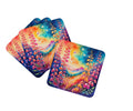 Colorful Snapdragon Foam Coasters Set of 4 Cup Coasters for Indoor Outdoor, Tabletop Protection, Anti Slip, Mouse pad Material