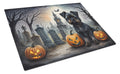 Affenpinscher Spooky Halloween Cutting Board Tempered Glass Kitchen Cutting Surface, Heat Resistant Chopping, Non-Slip Feet, Food Prep & Serving