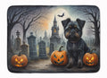 Affenpinscher Spooky Halloween Memory Foam Kitchen Mat Machine Washable Anti-Fatigue Cushion Comfort Bath or Kitchen Rug