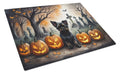 Affenpinscher Spooky Halloween Cutting Board Tempered Glass Kitchen Cutting Surface, Heat Resistant Chopping, Non-Slip Feet, Food Prep & Serving