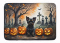 Affenpinscher Spooky Halloween Memory Foam Kitchen Mat Machine Washable Anti-Fatigue Cushion Comfort Bath or Kitchen Rug