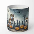 Akita Spooky Halloween Decorative Soy Candle Nature Soy Wax Essential Oil Home Decor Ideal for Bedroom Kitchen Bath Office Gift, 10 oz