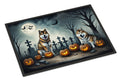 Akita Spooky Halloween Doormat Indoor Outdoor 18H X 27W Front Door Mat Rugs for Entryway, Non Slip Washable