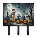 Akita Spooky Halloween Leash or Key Holder Wall Hooks, Coat Rack Wall Mount, for Hanging Keys, Towels, Aprons, Leashes
