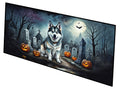 Alaskan Malamute Spooky Halloween Runner Mat 28x58 Front Door Mat Indoor Outdoor Rugs for Entryway Hallway Foyer Non Slip Washable Wide Doormat