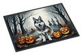 Alaskan Malamute Spooky Halloween Doormat Indoor Outdoor 24H X 36W Front Door Mat Rugs for Entryway, Non Slip Washable Low Pile,