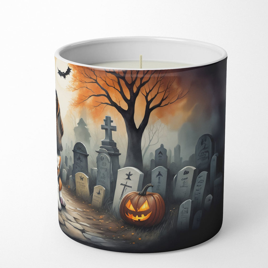 Basset Hound Spooky Halloween Decorative Soy Candle Nature Soy Wax Essential Oil Home Decor Ideal for Bedroom Kitchen Bath Office Gift, 10 oz
