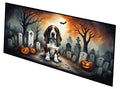 Basset Hound Spooky Halloween Runner Mat 28x58 Front Door Mat Indoor Outdoor Rugs for Entryway Hallway Foyer Non Slip Washable Wide Doormat