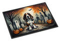 Basset Hound Spooky Halloween Doormat Indoor Outdoor 24H X 36W Front Door Mat Rugs for Entryway, Non Slip Washable Low Pile,