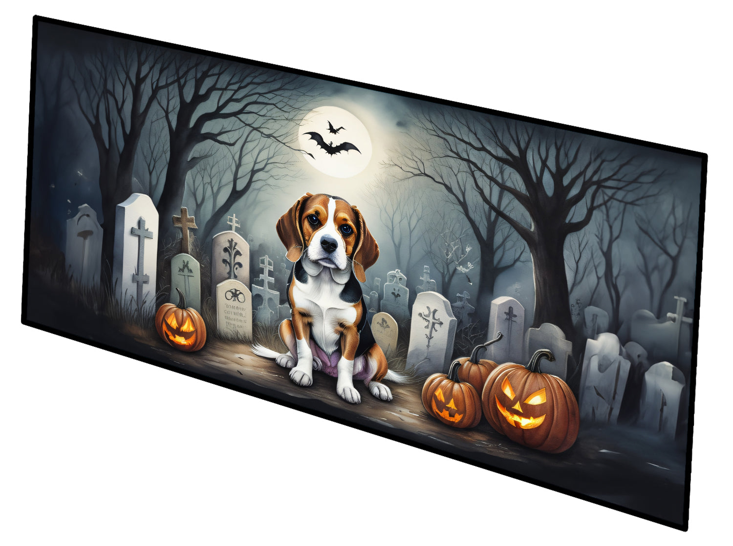 Beagle Spooky Halloween Runner Mat 28x58 Front Door Mat Indoor Outdoor Rugs for Entryway Hallway Foyer Non Slip Washable Wide Doormat