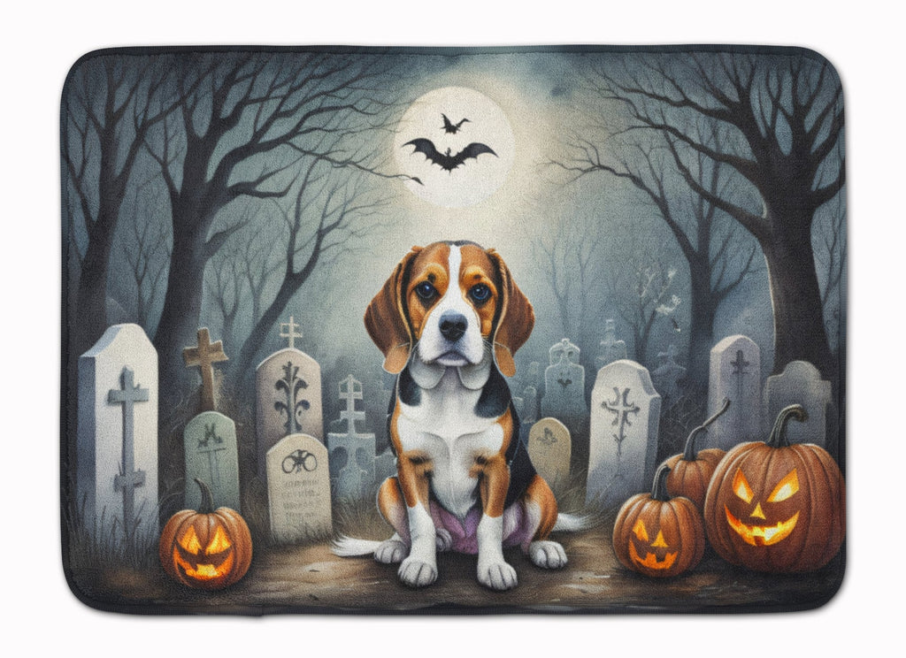Beagle Spooky Halloween Memory Foam Kitchen Mat Machine Washable Anti-Fatigue Cushion Comfort Bath or Kitchen Rug