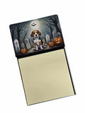 Beagle Spooky Halloween Watercolor Sticky Note Holder Refillable Dispenser Desk Accessory 3x3 Pad Gift