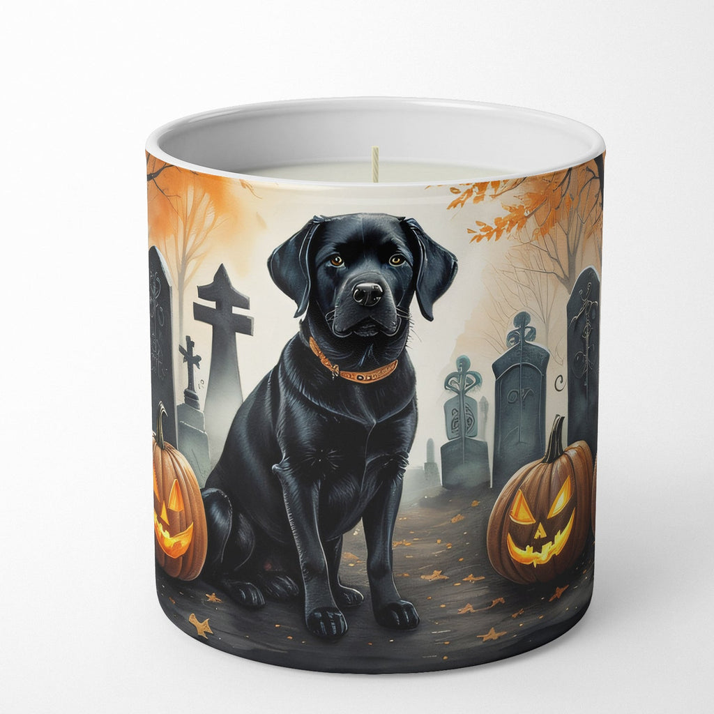 Black Labrador Retriever Spooky Halloween Decorative Soy Candle Nature Soy Wax Essential Oil Home Decor Ideal for Bedroom Kitchen Bath Office Gift, 10 oz