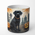 Black Labrador Retriever Spooky Halloween Decorative Soy Candle Nature Soy Wax Essential Oil Home Decor Ideal for Bedroom Kitchen Bath Office Gift, 10 oz