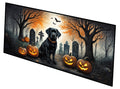 Black Labrador Retriever Spooky Halloween Runner Mat 28x58 Front Door Mat Indoor Outdoor Rugs for Entryway Hallway Foyer Non Slip Washable Wide Doormat