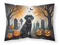 Black Labrador Retriever Spooky Halloween Standard Pillowcase Lightweight Super Soft Easy Care Decorative Artwork Pillowcase, Standard