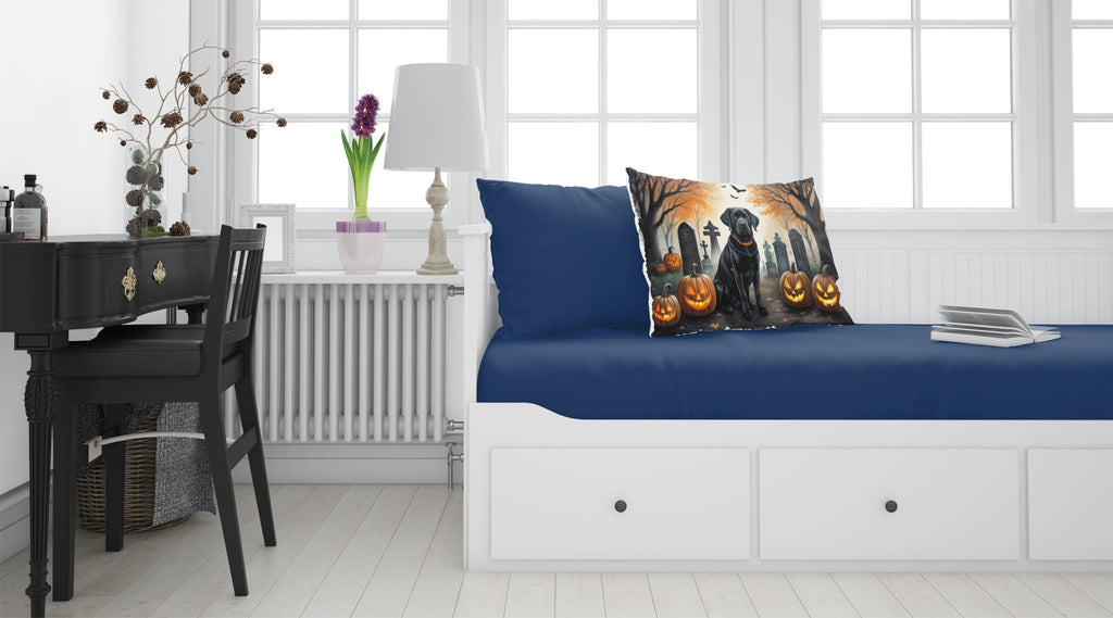 Black Labrador Retriever Spooky Halloween Standard Pillowcase Lightweight Super Soft Easy Care Decorative Artwork Pillowcase, Standard