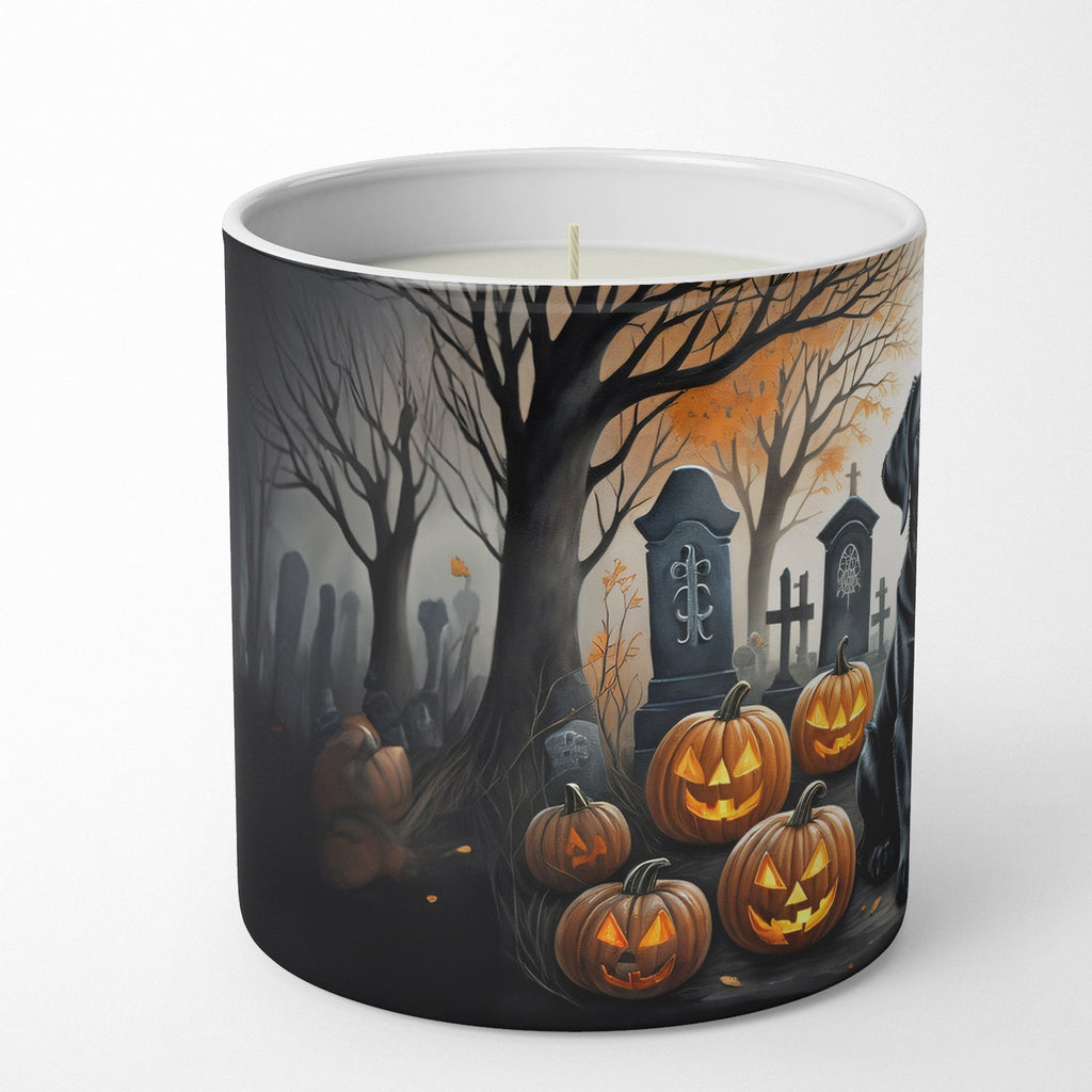 Black Labrador Retriever Spooky Halloween Decorative Soy Candle Nature Soy Wax Essential Oil Home Decor Ideal for Bedroom Kitchen Bath Office Gift, 10 oz