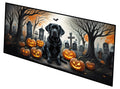 Black Labrador Retriever Spooky Halloween Runner Mat 28x58 Front Door Mat Indoor Outdoor Rugs for Entryway Hallway Foyer Non Slip Washable Wide Doormat