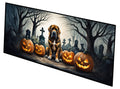 Bloodhound Spooky Halloween Runner Mat 28x58 Front Door Mat Indoor Outdoor Rugs for Entryway Hallway Foyer Non Slip Washable Wide Doormat