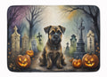 Border Terrier Spooky Halloween Memory Foam Kitchen Mat Machine Washable Anti-Fatigue Cushion Comfort Bath or Kitchen Rug