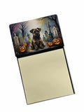 Border Terrier Spooky Halloween Watercolor Sticky Note Holder Refillable Dispenser Desk Accessory 3x3 Pad Gift