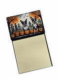 Boston Terrier Spooky Halloween Watercolor Sticky Note Holder Refillable Dispenser Desk Accessory 3x3 Pad Gift