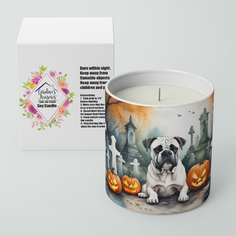 Boxer Spooky Halloween Decorative Soy Candle Nature Soy Wax Essential Oil Home Decor Ideal for Bedroom Kitchen Bath Office Gift, 10 oz