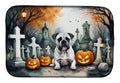 Boxer Spooky Halloween Dish Drying Mat Absorbent Dish Drying Mat Pad for Kitchen Counter Dish Drainer Mat for Countertop, 14 x 21", Multicolor
