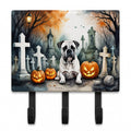 Boxer Spooky Halloween Leash or Key Holder Wall Hooks, Coat Rack Wall Mount, for Hanging Keys, Towels, Aprons, Leashes