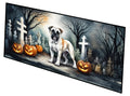 Boxer Spooky Halloween Runner Mat 28x58 Front Door Mat Indoor Outdoor Rugs for Entryway Hallway Foyer Non Slip Washable Wide Doormat