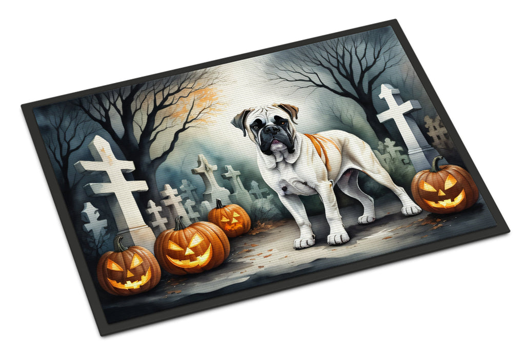 Boxer Spooky Halloween Doormat Indoor Outdoor 18H X 27W Front Door Mat Rugs for Entryway, Non Slip Washable