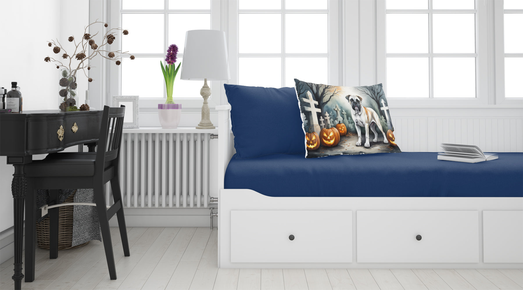 Boxer Spooky Halloween Standard Pillowcase Lightweight Super Soft Easy Care Decorative Artwork Pillowcase, Standard