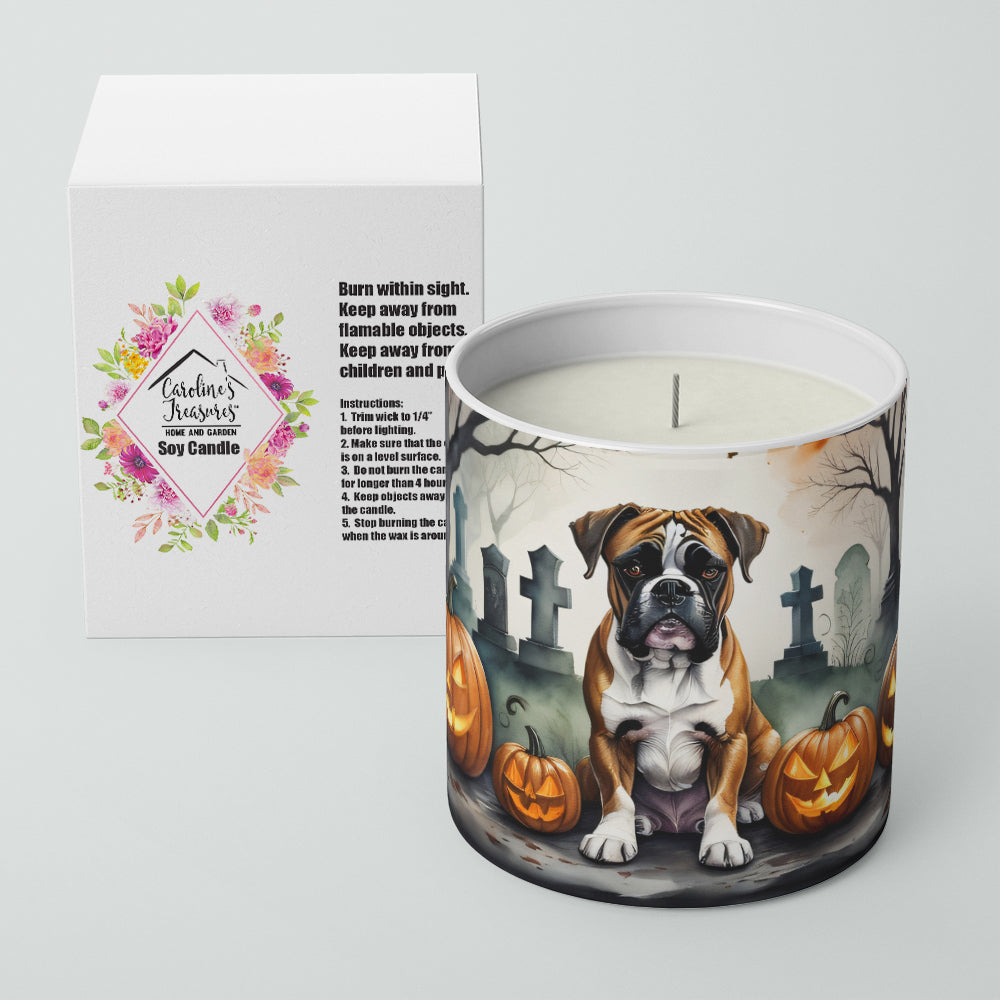 Boxer Spooky Halloween Decorative Soy Candle Nature Soy Wax Essential Oil Home Decor Ideal for Bedroom Kitchen Bath Office Gift, 10 oz