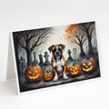 Boxer Spooky Halloween Greeting Cards Pack of 8 Blank Cards with Envelopes Whimsical A7 Size 5x7