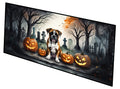 Boxer Spooky Halloween Runner Mat 28x58 Front Door Mat Indoor Outdoor Rugs for Entryway Hallway Foyer Non Slip Washable Wide Doormat