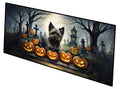 Cairn Terrier Spooky Halloween Runner Mat 28x58 Front Door Mat Indoor Outdoor Rugs for Entryway Hallway Foyer Non Slip Washable Wide Doormat