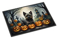 Cairn Terrier Spooky Halloween Doormat Indoor Outdoor 18H X 27W Front Door Mat Rugs for Entryway, Non Slip Washable