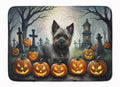 Cairn Terrier Spooky Halloween Memory Foam Kitchen Mat Machine Washable Anti-Fatigue Cushion Comfort Bath or Kitchen Rug