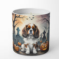 Cavalier Spaniel Spooky Halloween Decorative Soy Candle Nature Soy Wax Essential Oil Home Decor Ideal for Bedroom Kitchen Bath Office Gift, 10 oz