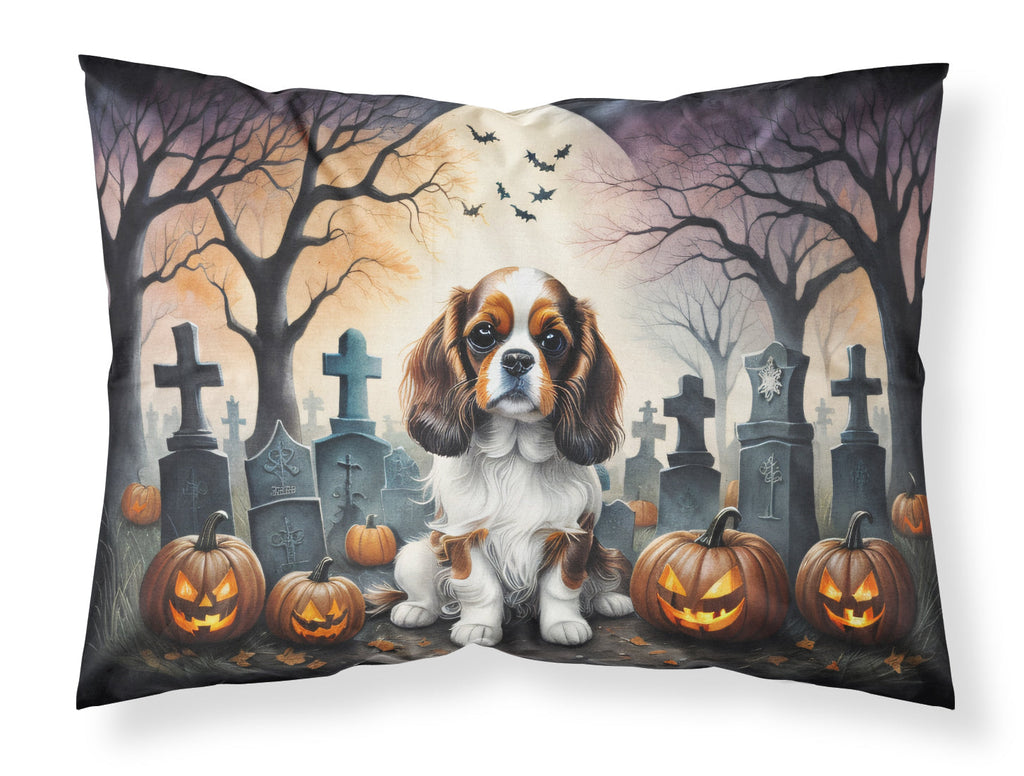 Cavalier Spaniel Spooky Halloween Standard Pillowcase Lightweight Super Soft Easy Care Decorative Artwork Pillowcase, Standard