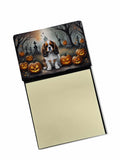 Cavalier Spaniel Spooky Halloween Watercolor Sticky Note Holder Refillable Dispenser Desk Accessory 3x3 Pad Gift