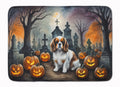 Cavalier Spaniel Spooky Halloween Memory Foam Kitchen Mat Machine Washable Anti-Fatigue Cushion Comfort Bath or Kitchen Rug