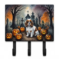 Cavalier Spaniel Spooky Halloween Leash or Key Holder Wall Hooks, Coat Rack Wall Mount, for Hanging Keys, Towels, Aprons, Leashes