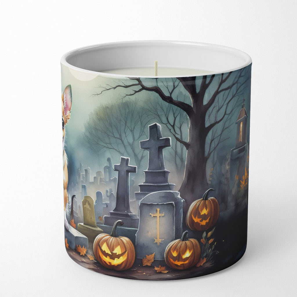 Chihuahua Spooky Halloween Decorative Soy Candle Nature Soy Wax Essential Oil Home Decor Ideal for Bedroom Kitchen Bath Office Gift, 10 oz