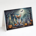Chihuahua Spooky Halloween Greeting Cards Pack of 8 Blank Cards with Envelopes Whimsical A7 Size 5x7
