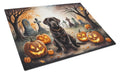 Chocolate Labrador Retriever Spooky Halloween Cutting Board Tempered Glass Kitchen Cutting Surface, Heat Resistant Chopping, Non-Slip Feet, Food Prep & Serving