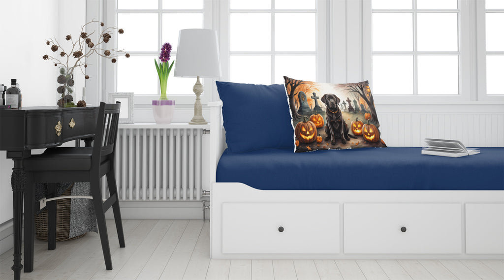 Chocolate Labrador Retriever Spooky Halloween Standard Pillowcase Lightweight Super Soft Easy Care Decorative Artwork Pillowcase, Standard
