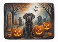 Chocolate Labrador Retriever Spooky Halloween Memory Foam Kitchen Mat Machine Washable Anti-Fatigue Cushion Comfort Bath or Kitchen Rug